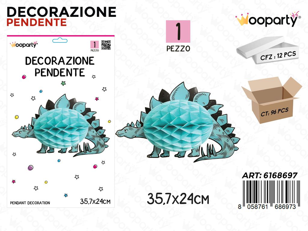 CENTROTAVOLA PARTY 1PCS DINOSAURO 35.7*24CM