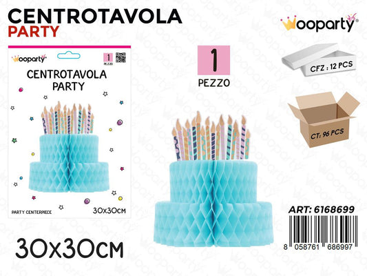 CENTROTAVOLA PARTY 1PCS TORTA BLU 30*30CM