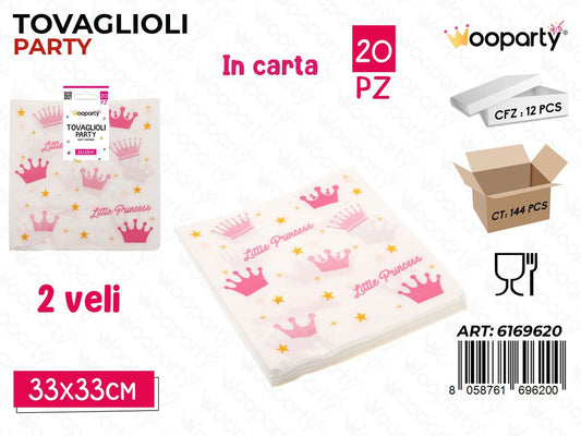 TOVAGLIOLI PARTY 2VELI 20PCS 33*33CM