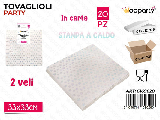 TOVAGLIOLI PARTY COL.A CALDO 20PCS 33*33CM