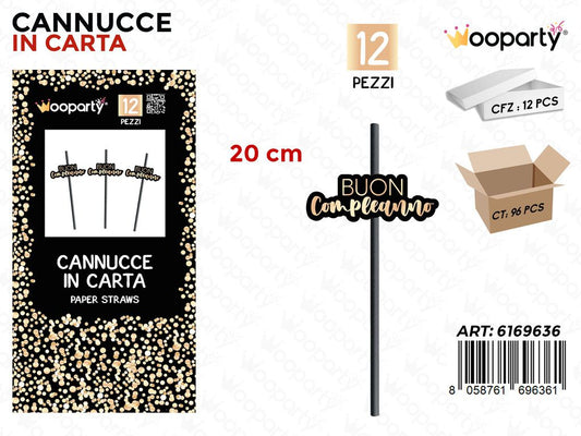 CANNUCCE CARTA B. COMPL. 12PCS 20CM