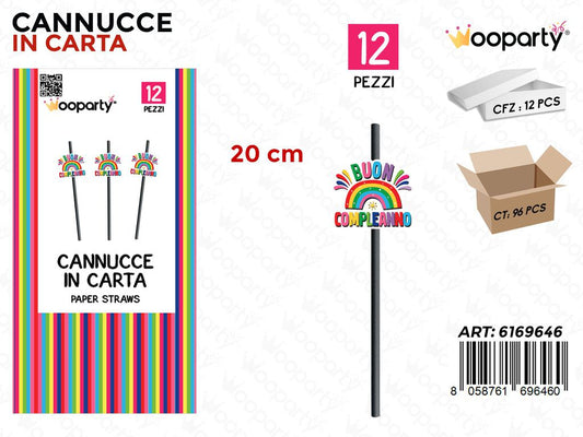 CANNUCCE CARTA B. COMPL. 12PCS 20CM