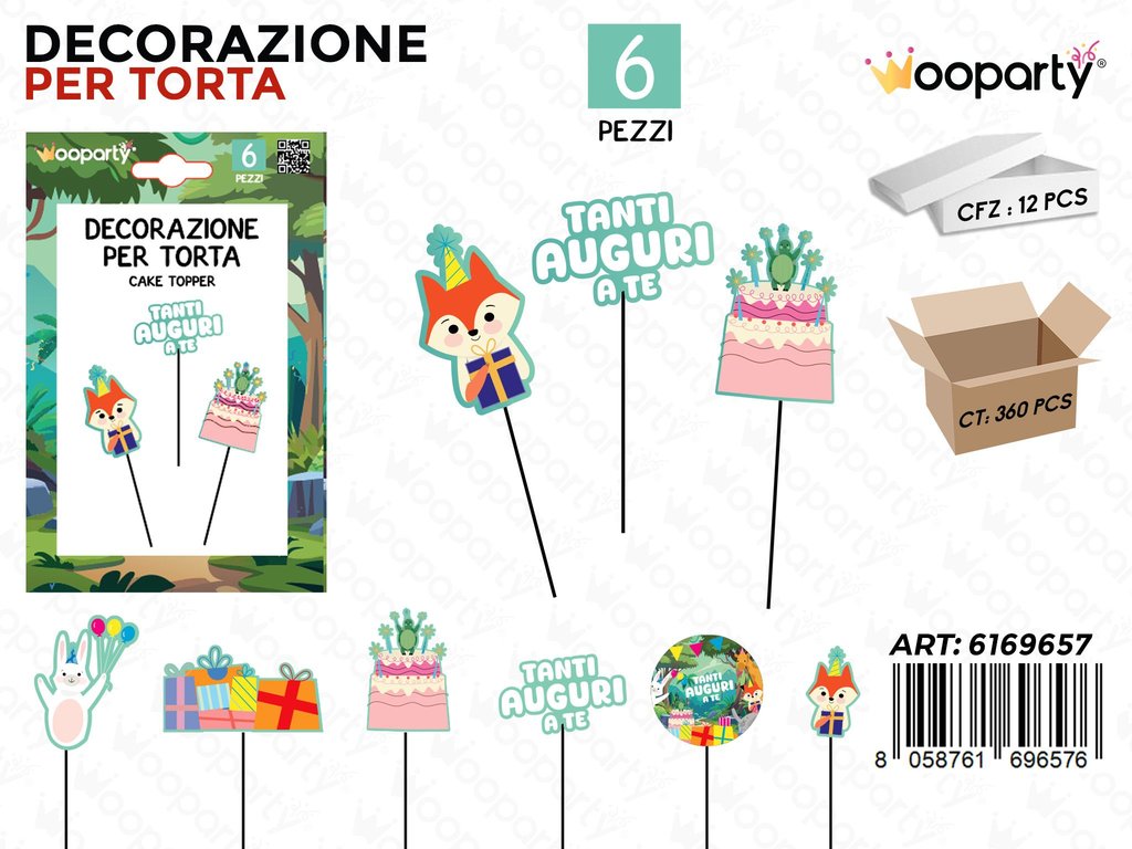 DEC. TORTA AUGURI A TE 6PCS