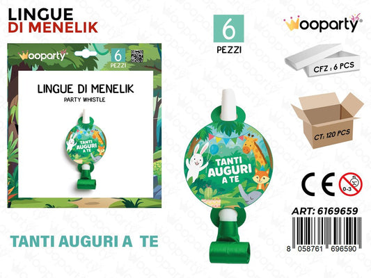 LINGUE DI MENELIK AUGURI A TE 6PCS