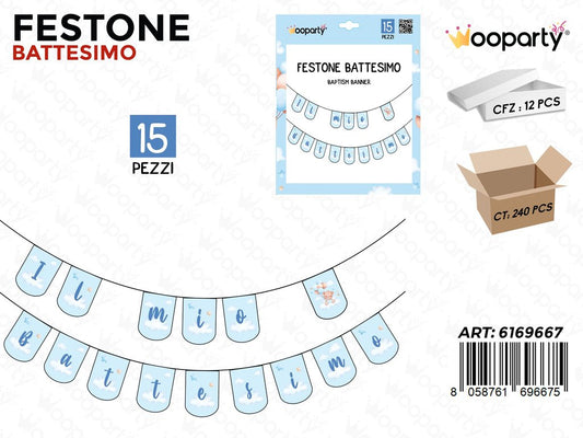 FESTONE BATTESIMO BOY 15PCS