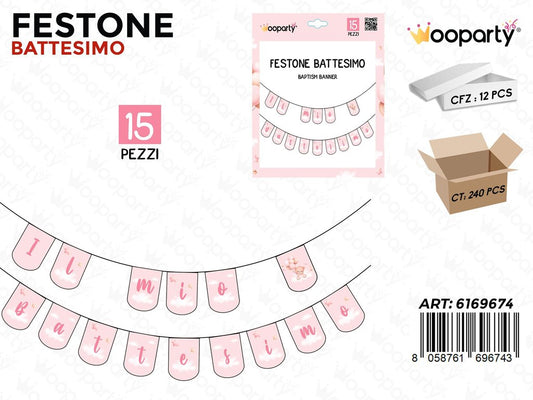FESTONE BATTESIMO GIRL 15PCS