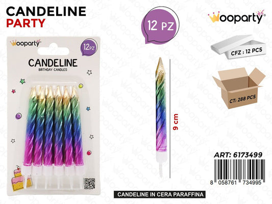 CANDELINE A STELO GRADIENT 12PCS 9CM