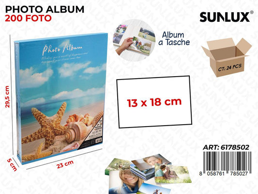 Sunlux Album Foto 13*18CM 200FOTO 23*5*29.5CM