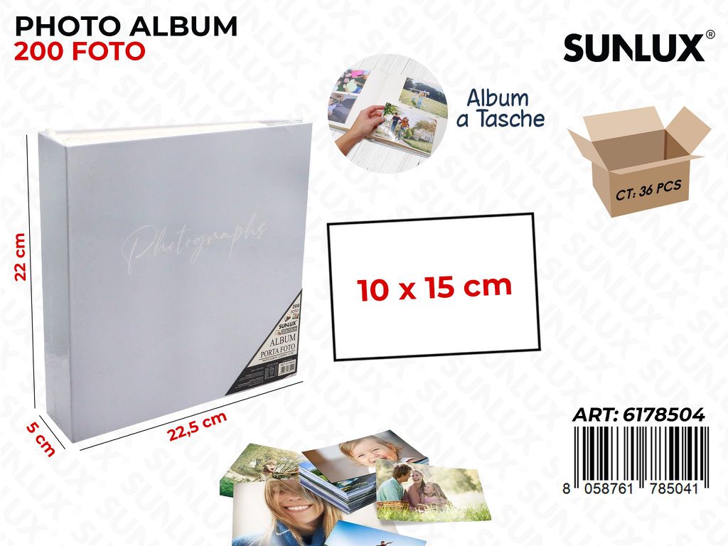 Sunlux Album Foto 10*15CM 200FOTO 22.5*5*22CM