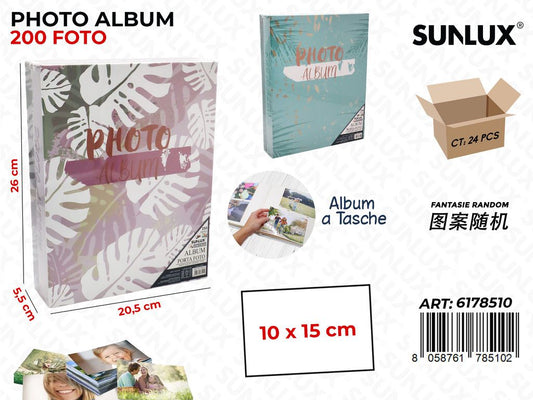 Sunlux Album Foto 10*15CM 200FOTO Ass. 20.5*5.5*26CM