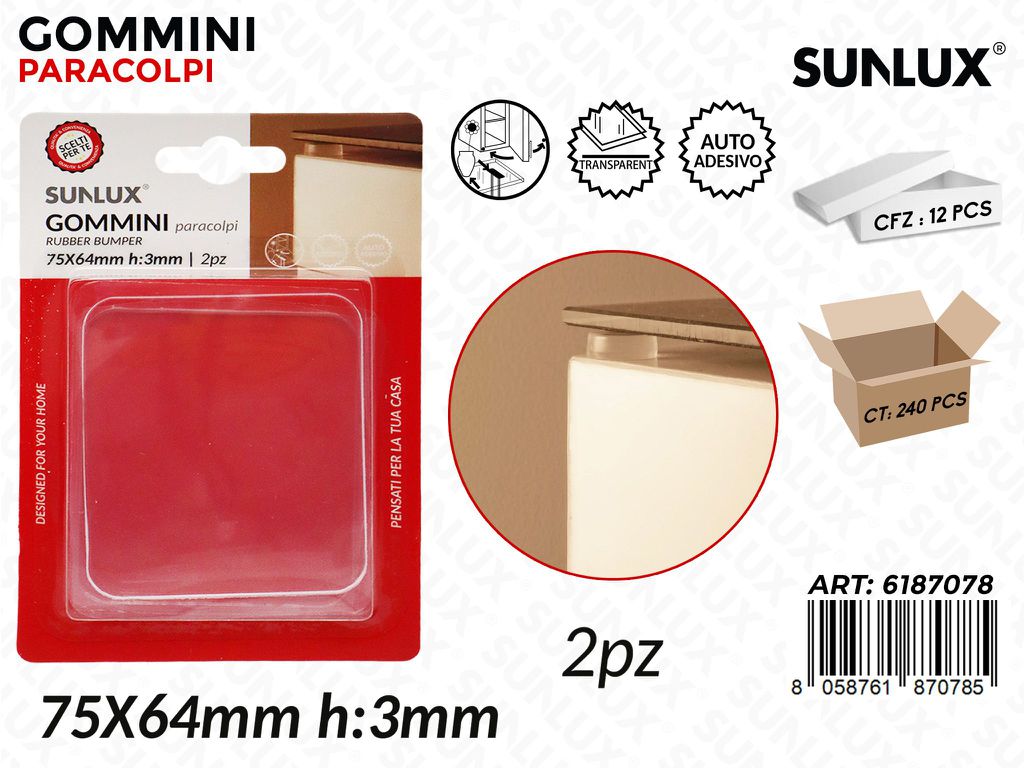 Sunlux Gommini Paracolpi 2PCS 75*64*3MM