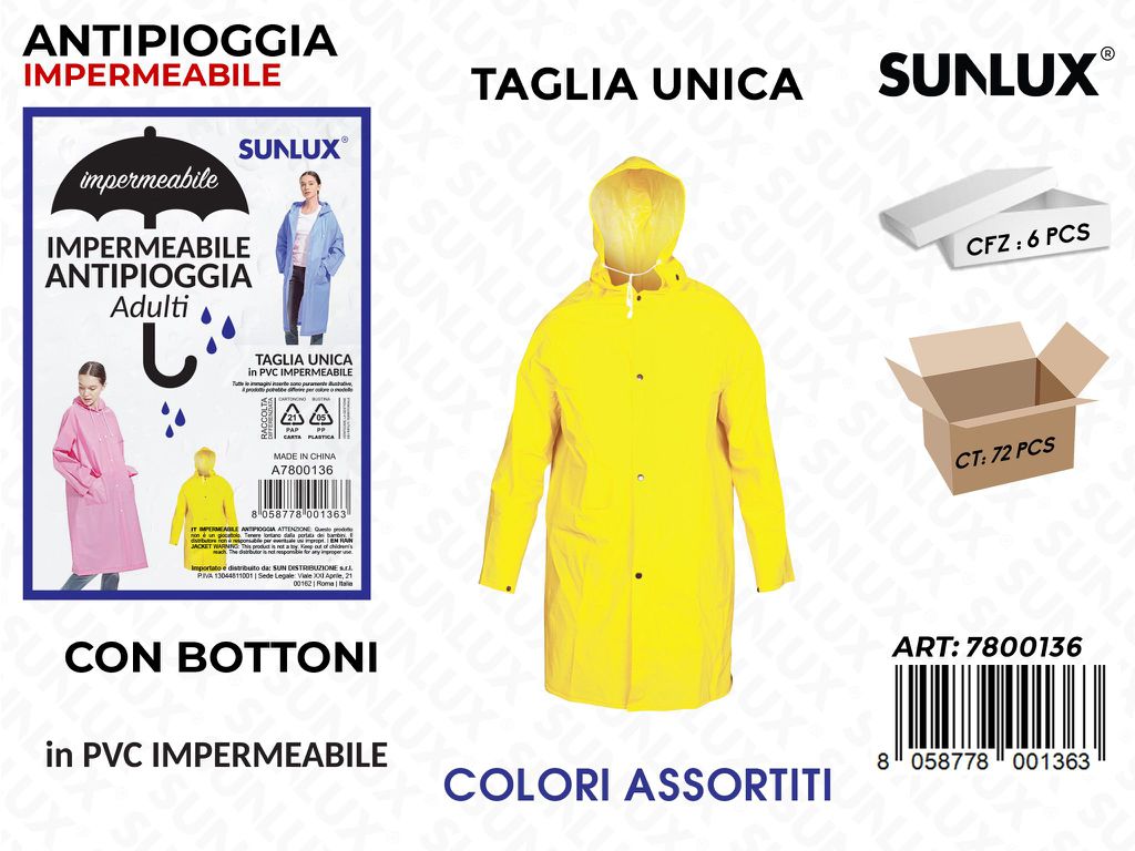 Impermeabile Antipioggia Tg U.