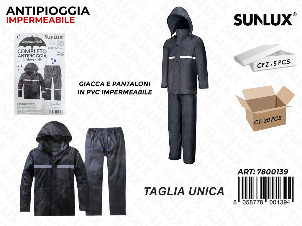Impermeabile Antipioggia Catarifrangente Tg.u