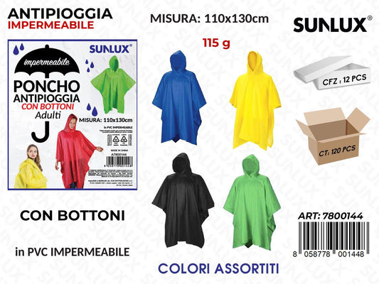 Antipioggia Imper. c/ Bottoni 110*130CM Ass.