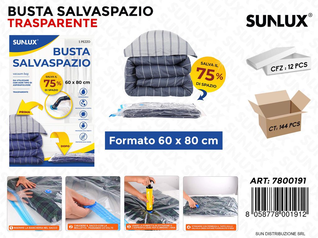 Busta Salva Spazio Trasp. 60*80CM