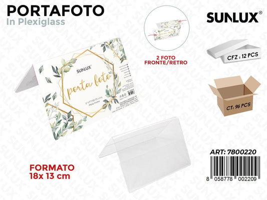 Portafoto Doppia in Plexiglass F.to 18*13CM