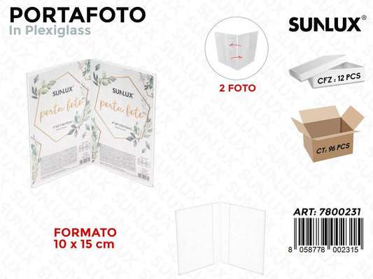 Portafoto Doppia in Plexiglass F.to 10*15CM