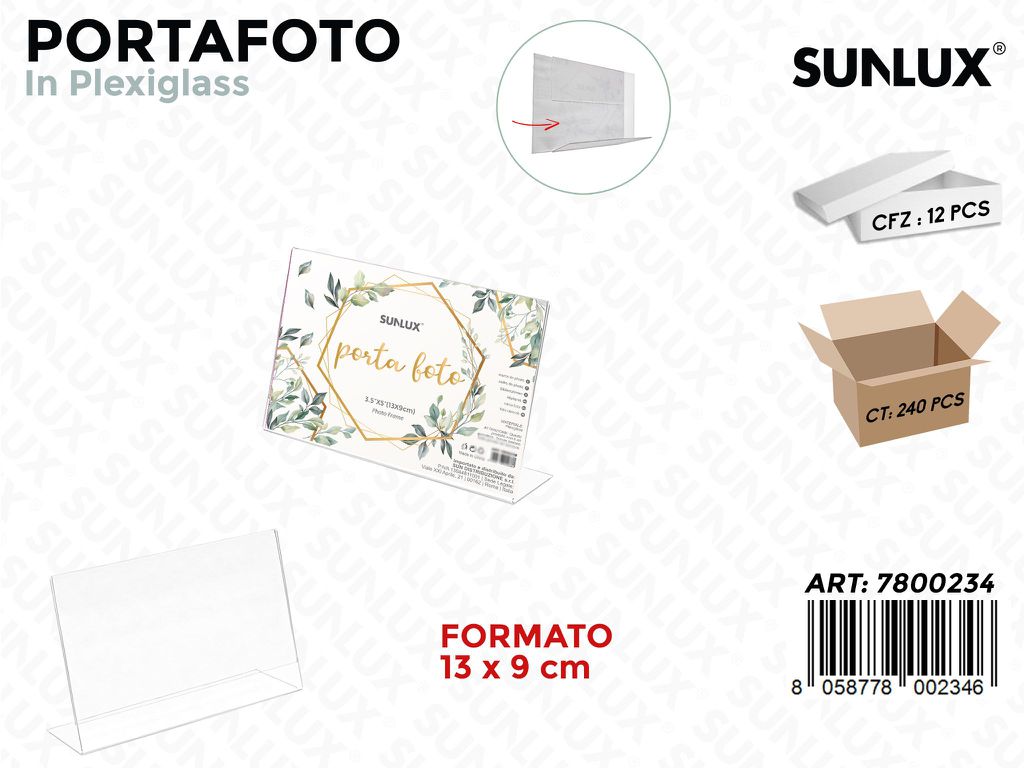 Portafoto in Plexiglass F.to 13*9CM