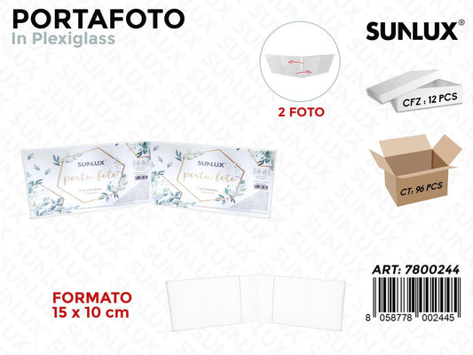 Portafoto Doppia in Plexiglass F.to 15*10CM