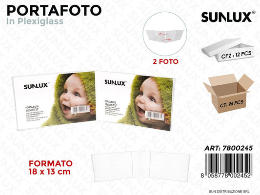 Portafoto Doppia in Plexiglass F.to 18*13CM