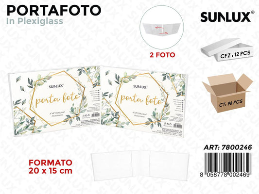 Portafoto Doppia in Plexiglass F.to 20*15CM