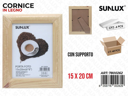 Cornice in Legno c/Supporto 15*20CM