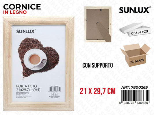 Cornice in Legno c/Supporto 21*29.7CM