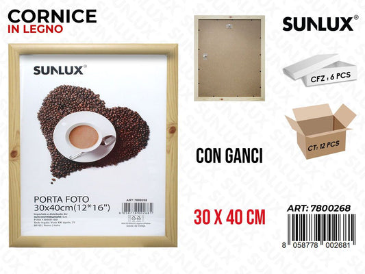 Cornice in Legno c/Ganci 30*40CM