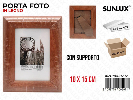Cornice Portafoto Legno c/ Supp. 10*15CM