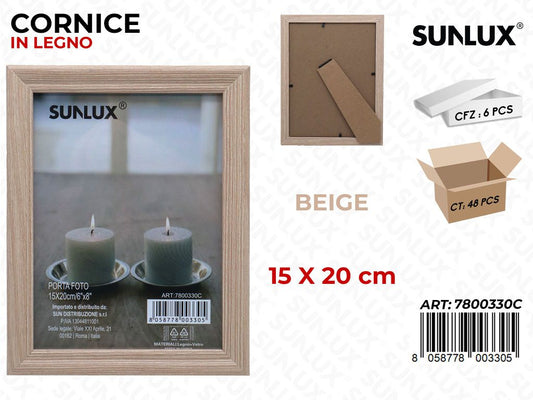 Cornice In Legno Beige 15*20Cm