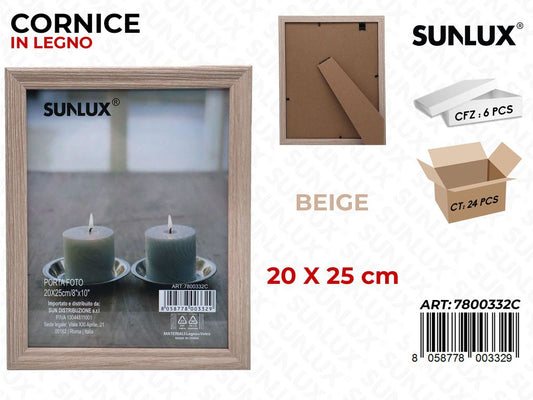 Cornice in Legno Beige 20*25CM