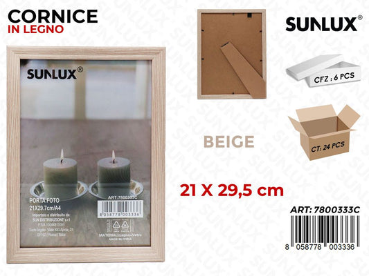 Cornice in Legno Beige 21*29.5CM