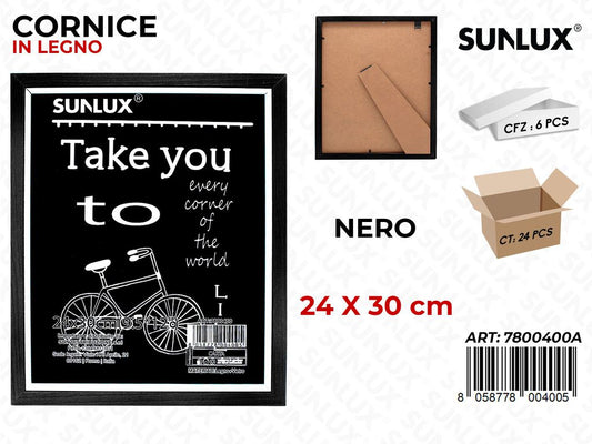 Cornice in Legno Nero c/ Supp. 34*30CM