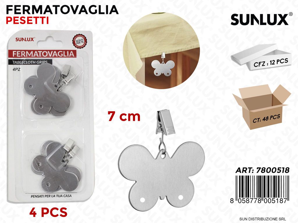 Fermatovaglia Pesetti Farfalla 4PCS-7CM