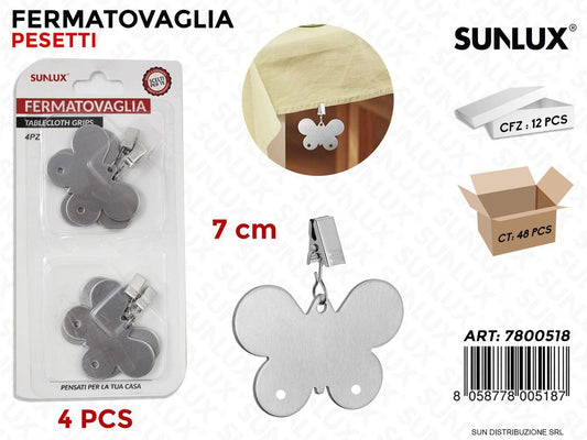Fermatovaglia Pesetti Farfalla 4PCS-7CM