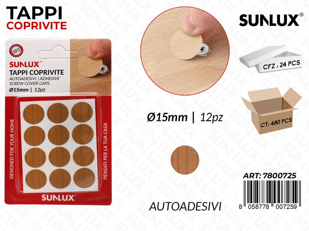 TAPPI COPRIVITE AUTOADV D.15MM 12PCS /PZ DA 24**