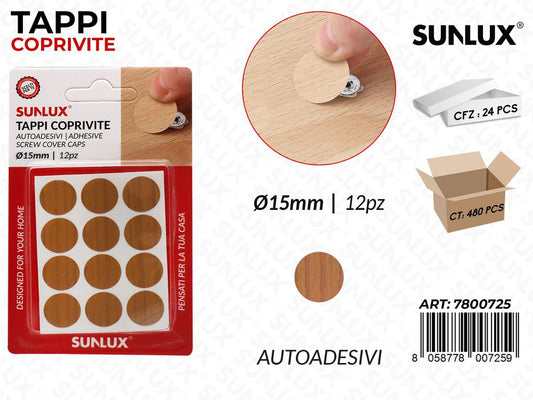 TAPPI COPRIVITE AUTOADV D.15MM 12PCS /PZ DA 24**