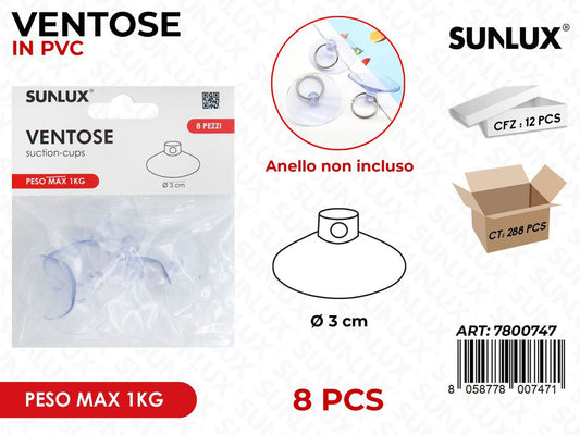 Sunlux Ventose Pvc 8PCS Max 1KG 3CM