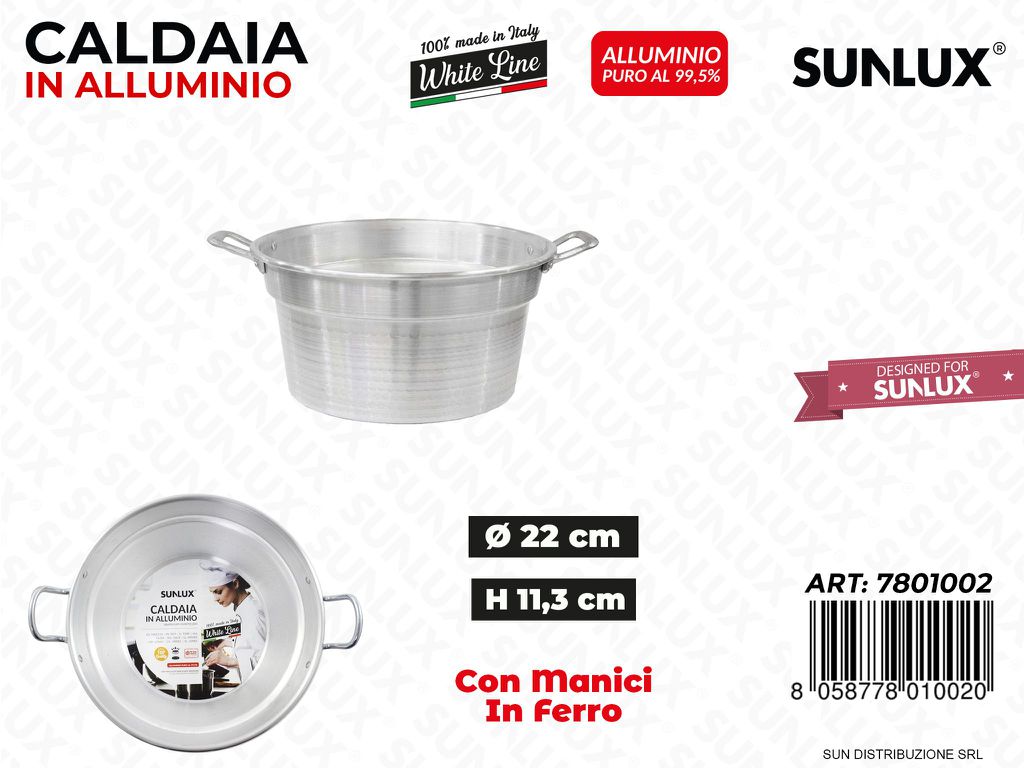 Caldaia in Alluminio White Line D.22*11.3CM