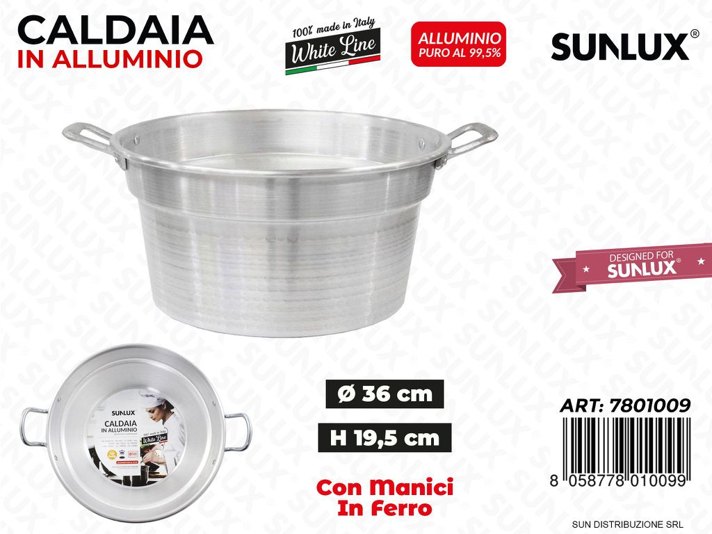 Caldaia in Alluminio White Line D.36*19.5CM