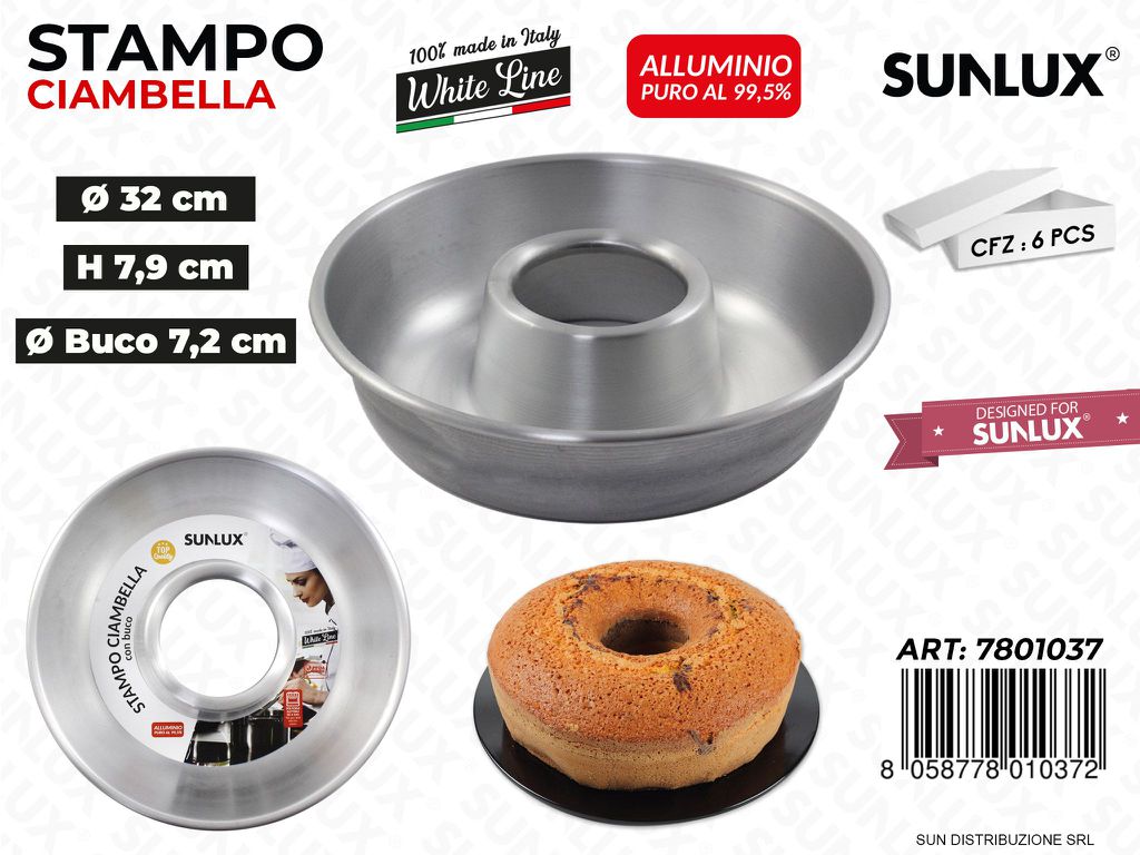 Stampo Ciambella c/Buco White Line D.32*7.9CM