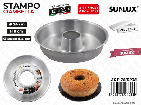 Stampo Ciambella c/Buco White Line D.34*8CM