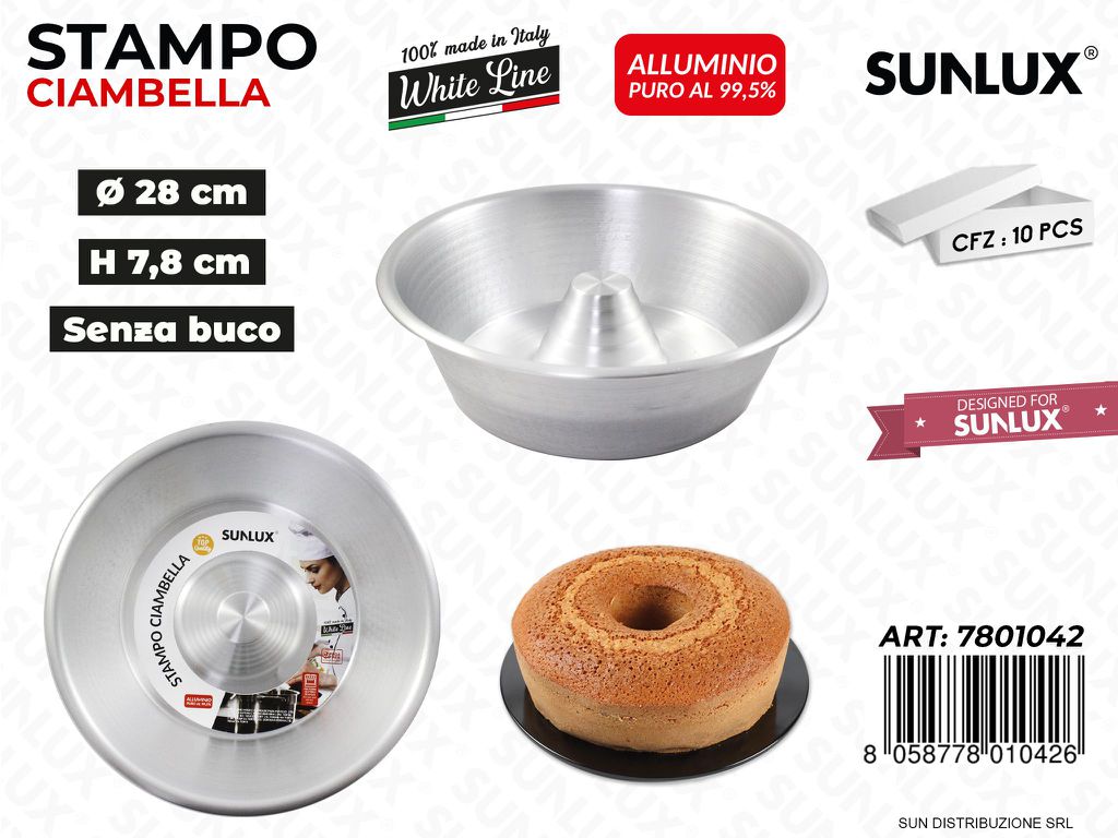 Stampo Ciambella S.buco White Line D.28*7.8CM