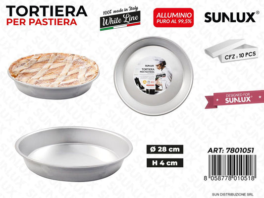 Tortiera per Pastiera White Line D.28*4CM