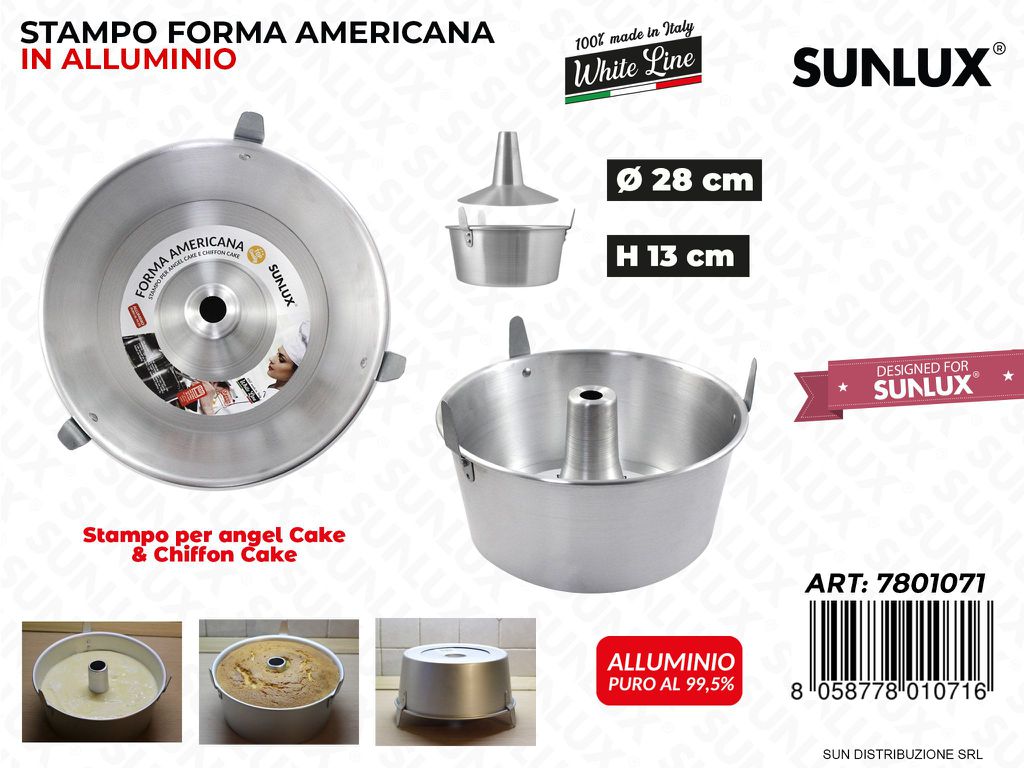 Forma Americana in Allum. White Line D.28*13CM