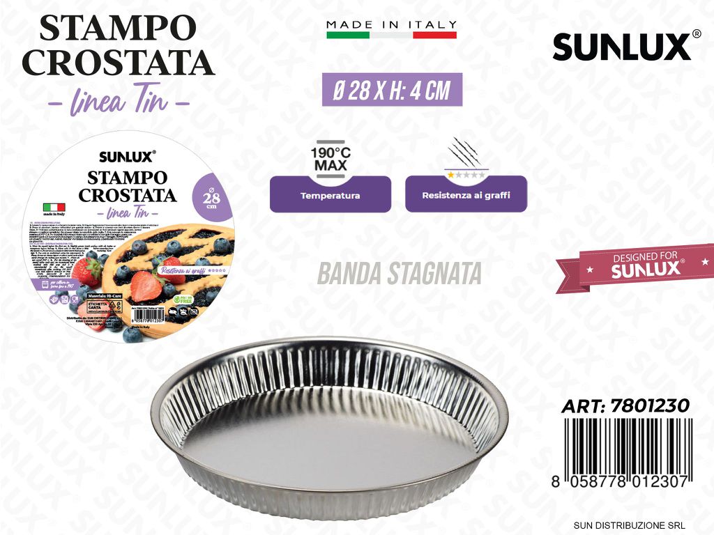 L. Tin Stampo Crostata D.28*4CM