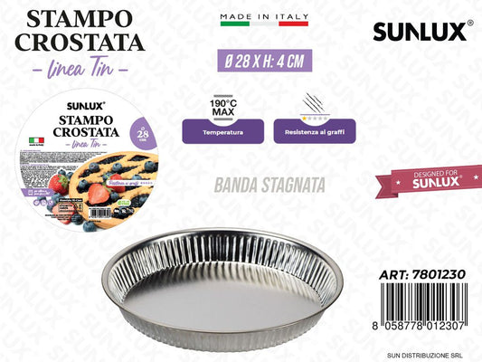 L. Tin Stampo Crostata D.28*4CM