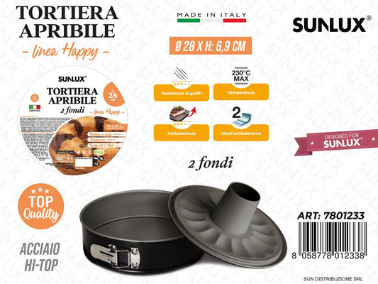 L. Happy Tortiera Apribile Acciaio Hi-top 2F. D.28*6.9CM