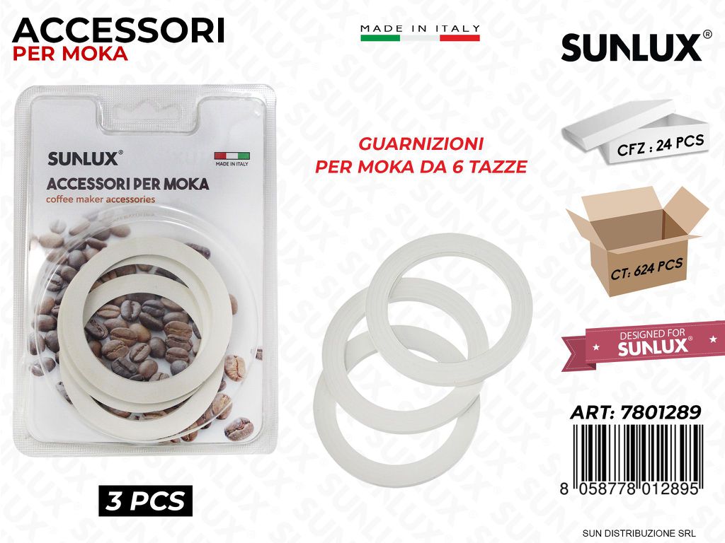 Guarnizioni per Moka 6TAZZAE 3PCS