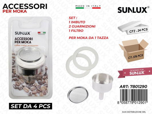 Tris Set per Moka da 1TAZZA 4PCS Ass. /Pz da 24/12
